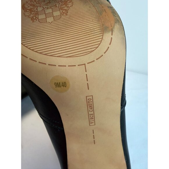 Vince Camuto Sarlaa Ribbed Ankle Booties Women Size 9M Black Block Heel Modern - Picture 11 of 15